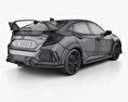 Honda Civic Type-R Prototyp Fließheck mit Innenraum 2019 3D-Modell
