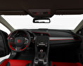 Honda Civic Type-R プロトタイプの ハッチバック HQインテリアと 2019 3Dモデル dashboard