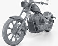 Honda Fury 2017 3D-Modell clay render