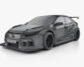 Honda Civic TCR ハッチバック 2021 3Dモデル wire render