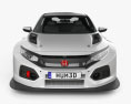 Honda Civic TCR hatchback 2021 Modelo 3D vista frontal