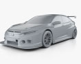 Honda Civic TCR hatchback 2021 Modello 3D clay render