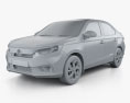 Honda Amaze 2021 3D-Modell clay render
