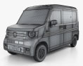 Honda N-Van Style Fun 2021 3d model wire render