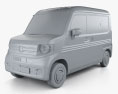Honda N-Van Style Fun 2021 3d model clay render