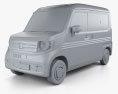 Honda N-Van Style Fun HQインテリアと 2021 3Dモデル clay render