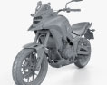 Honda CB500X 2018 3d model clay render