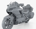 Honda Gold Wing Tour 2018 3D-Modell clay render