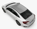 Honda Civic LX Berlina 2022 Modello 3D vista dall'alto