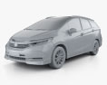 Honda Shuttle hybrid 2019 3D-Modell clay render