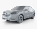Honda UR-V 2020 3D-Modell clay render