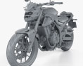 Honda CB500F 2019 3d model clay render