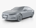 Honda Accord Touring sedan with HQ interior 2021 3d model clay render