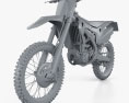 Honda CRF250R 2014 3D-Modell clay render