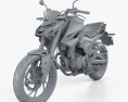 Honda CB190R 2020 3D-Modell clay render