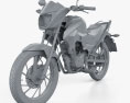 Honda CB125F 2020 3D-Modell clay render