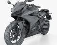Honda CBR500R ABS 2020 3D 모델  wire render