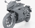 Honda CBR500R ABS 2020 Modello 3D clay render