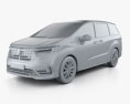 Honda Odyssey Absolute 2023 3D-Modell clay render