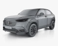 Honda HR-V e-HEV 2024 3d model wire render