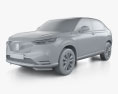 Honda HR-V e-HEV 2024 3D-Modell clay render