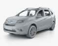 Honda BR-V mit Innenraum 2019 3D-Modell clay render