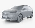 Honda Vezel Urban 2024 3D-Modell clay render