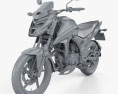 Honda X-Blade 2021 3D 모델  clay render