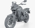 Honda CB500X 2022 3d model clay render