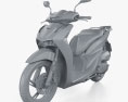 Honda SH150 2023 3d model clay render
