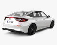 Honda Civic eHEV 掀背车 2024 3D模型 后视图