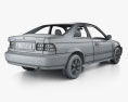 Honda Civic купе с детальным интерьером 1999 3D модель