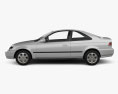 Honda Civic coupe with HQ interior 1999 3d model side view