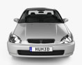 Honda Civic купе з детальним інтер'єром 1999 3D модель front view