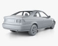 Honda Civic купе з детальним інтер'єром 1999 3D модель