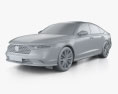 Honda Accord Hybrid Touring 2024 3D模型 clay render