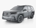 Honda Pilot Elite 2024 3D 모델  wire render
