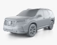 Honda Pilot Elite 2024 3D-Modell clay render