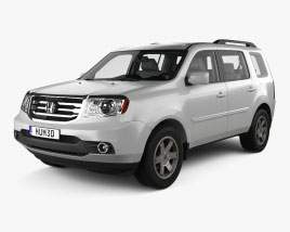 Honda Pilot with HQ interior and engine 2011 3D model