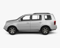 Honda Pilot with HQ interior and engine 2015 3d model side view
