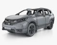 Honda CR-V LX mit Innenraum 2020 3D-Modell wire render