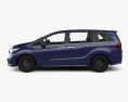 Honda Odyssey e-HEV Absolute EX con interior 2024 Modelo 3D vista lateral