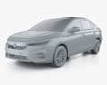 Honda City Berlina RS 2022 Modello 3D clay render