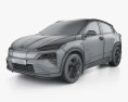Honda M-NV 2024 3D模型 wire render