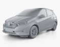 Honda Brio RS 2024 Modelo 3D clay render