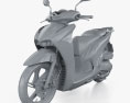 Honda SH350i 2023 3d model clay render