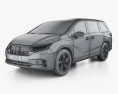 Honda Odyssey Elite 2024 3D 모델  wire render