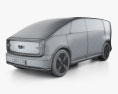 Honda 0-series Space Hub 2024 Modello 3D wire render