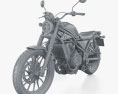 Honda CL500 2024 3D-Modell clay render