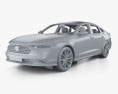 Honda Accord Hybrid Touring with HQ interior 2023 3D модель clay render
